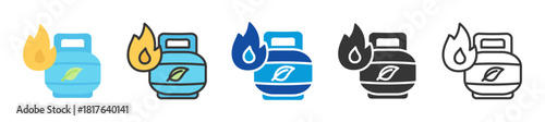 biogas icon set multi style various collection