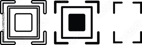 Expand icon in line design, Expand icons for graphic and web design. Window Maximize icon for mobile concept, Vector linear icon isolated in black and white background,
