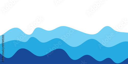 abstract creative blue wave shape background. modern blue background. used for banner, poster.