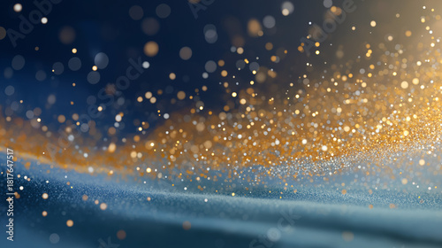 Golden Glow of particles: an ethereal design, with gleaming particles, a visual symphony of light dancing across a dreamy landscape.