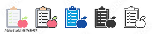 nutrition icon set multi style various collection