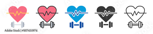 exercise icon set multi style various collection