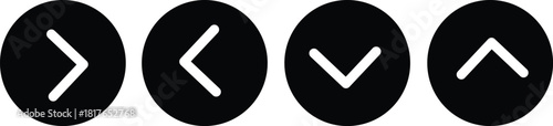 Arrow Up, down, left, right icon set vector