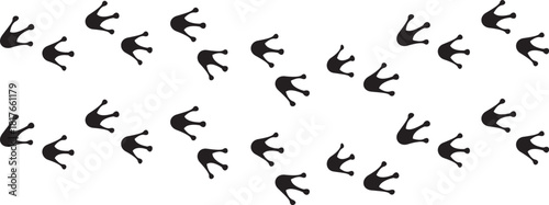 Frog Footprint Vector design - Path footprints of Frog or Toad. Bird footprints icon