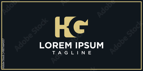 KG logo negative space design