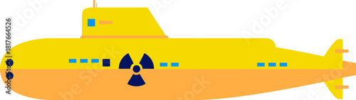 researcher submarine isolated in flat style