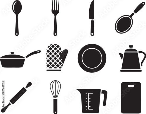 Kitchenware collection for culinary projects