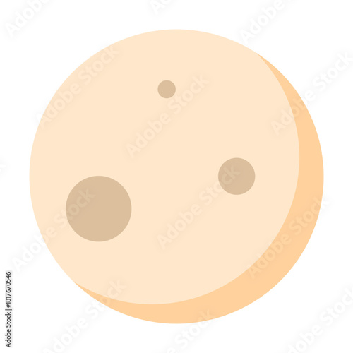 pluto cartoon isolated in flat style