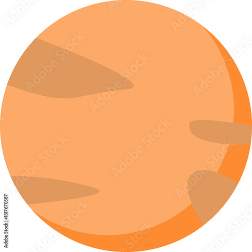 mercury cartoon isolated in flat style