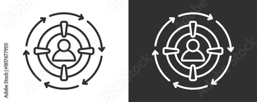 Goal Icon Set Vector Collection Isolated In Black And White