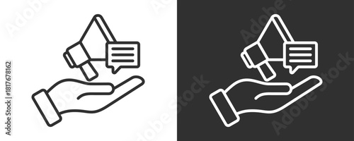 Chat Icon Set Vector Collection Isolated In Black And White