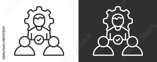 Leader Icon Set Vector Collection Isolated In Black And White