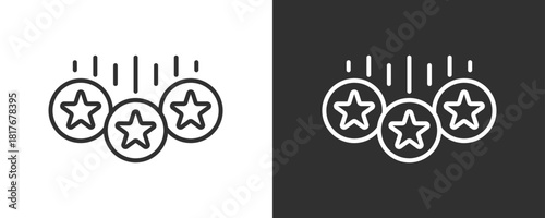 Rating Icon Set Vector Collection Isolated In Black And White