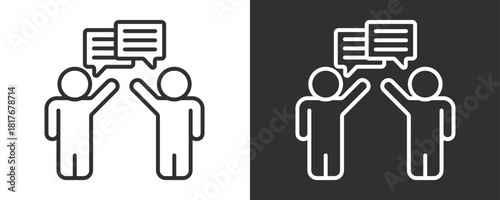 Communication Icon Set Vector Collection Isolated In Black And White