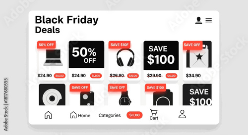 Black Friday Deals Showcase Featuring Electronics, Headphones, and Special Offers