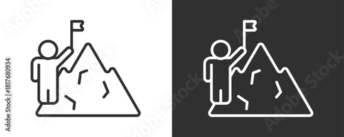 Challenge Icon Set Vector Collection Isolated In Black And White