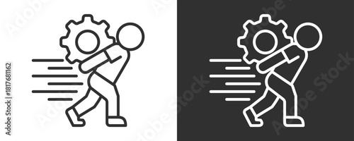 Resilience Icon Set Vector Collection Isolated In Black And White