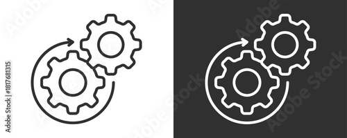 Improvement Icon Set Vector Collection Isolated In Black And White