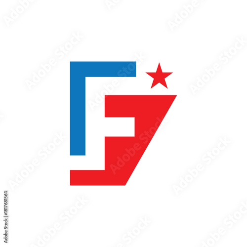 Letter F Politics Flat Logo
