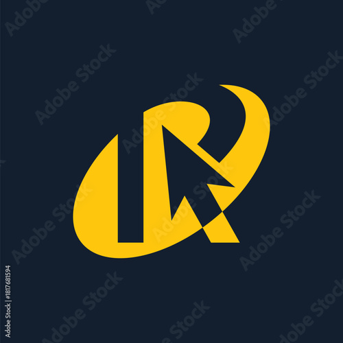 Letter R Arrow Vector Logo