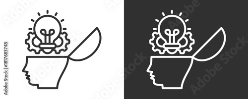 Innovation Icon Set Vector Collection Isolated In Black And White