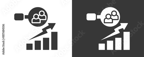 Demographic Icon Set Vector Collection Isolated In Black And White