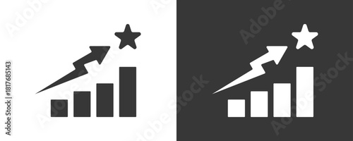 Competitive Advantage Icon Set Vector Collection Isolated In Black And White