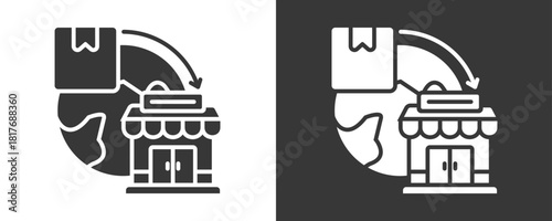 Import Icon Set Vector Collection Isolated In Black And White