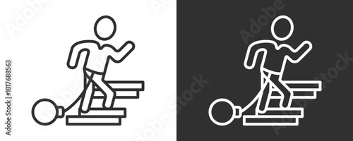 Perseverance Icon Set Vector Collection Isolated In Black And White