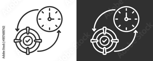 Discipline Icon Set Vector Collection Isolated In Black And White