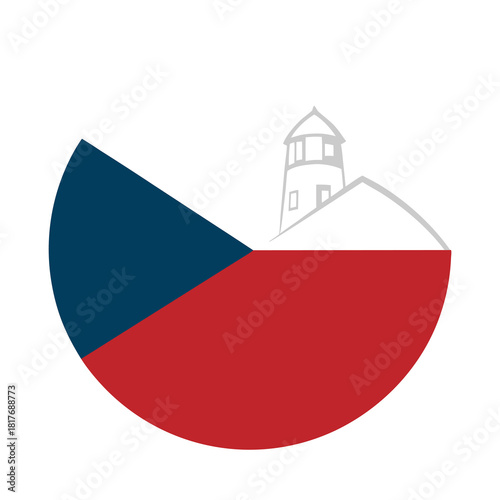 Round Czech Republic flag icon
