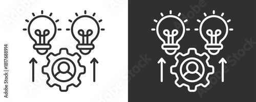 Self Development Icon Set Vector Collection Isolated In Black And White