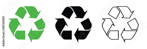 Recycle symbol set
