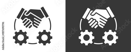 Collaboration Icon Set Vector Collection Isolated In Black And White