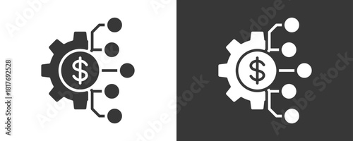 Fintech Icon Set Vector Collection Isolated In Black And White