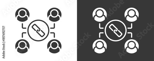 Networking Icon Set Vector Collection Isolated In Black And White