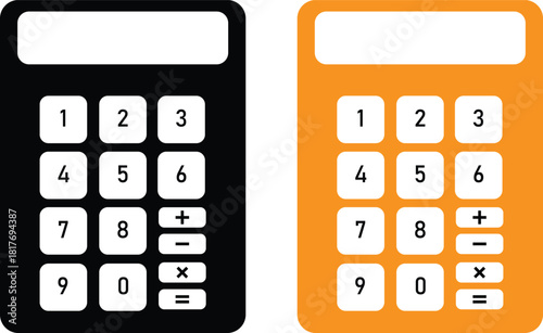  Calculator icon vector illustration. Accounting calculator sign and symbol.