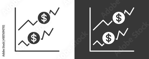 Profitability Icon Set Vector Collection Isolated In Black And White