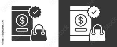 Online Shop Icon Set Vector Collection Isolated In Black And White