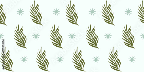 Seamless bamboo leaf pattern for natural decorative background