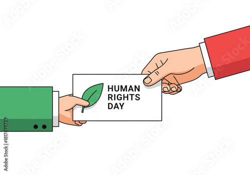 Human Rights Day Illustration Equality, Justice, and Sustainability