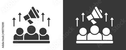 Marketing Icon Set Vector Collection Isolated In Black And White