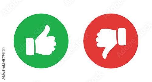 Thumb up and thumb down icons
