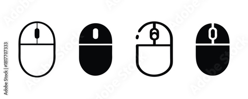 Computer mouse icon set
