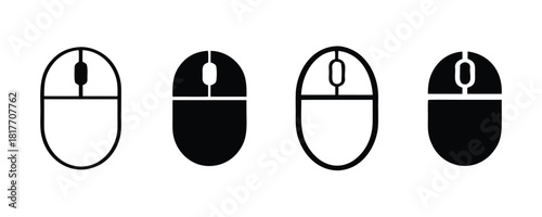 Computer mouse icon set
