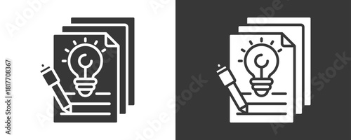 Idea Icon Set Vector Collection Isolated In Black And White