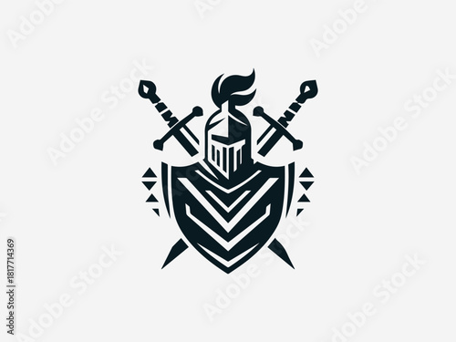 Majestic stallion crest black vector logo with detailed mane and heraldic shield for elite brand identity