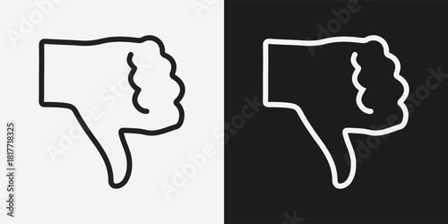 Thumbs Down Finger Hand Sign Gesture Sillouette