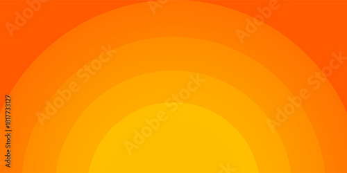 Bright vector background with concentric circles in yellow to orange gradient, radiating from the center like a sunburst for a warm, energetic, and eye-catching effect.
