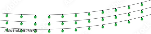 Festive Garland Illumination String Lights Hanging Celebration Element Decorative